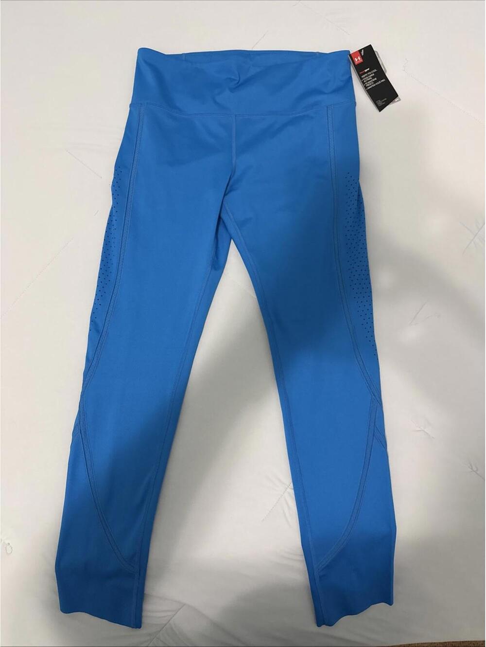 Brand New Under Armour Womens Leggings Misty Copeland BLUE SZ LARGE